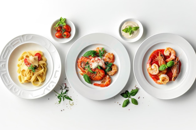 výber jedál na stole